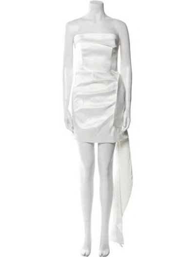 Pre-owned Nicholas Strapless Mini Dress In White