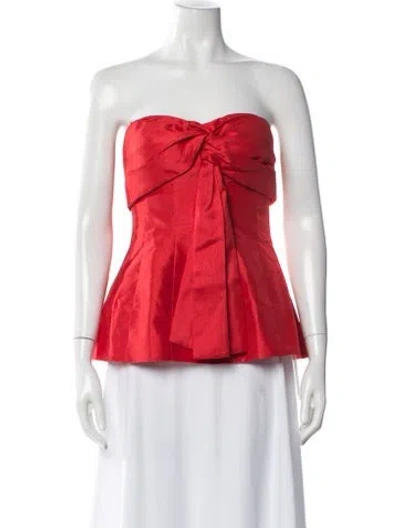 Pre-owned Nicholas Strapless Top W/ Tags In Red