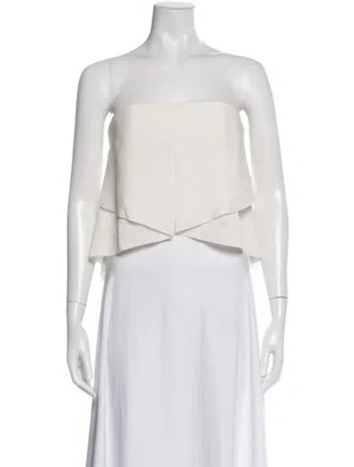 Pre-owned Nicholas Strapless Top In White