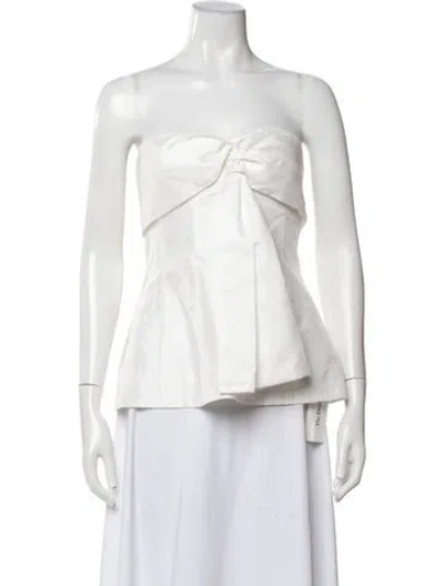 Pre-owned Nicholas Strapless Top In White
