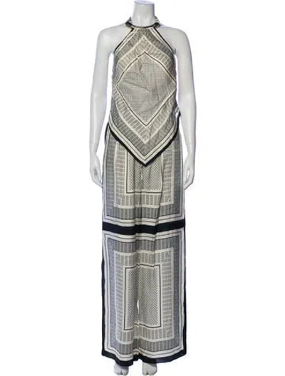 Pre-owned Nicholas Striped Cutout Accent Skirt Set W/ Tags In Multi