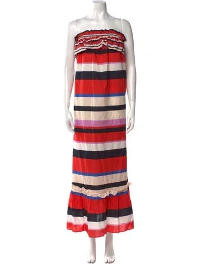 Pre-owned Nicholas Striped Long Dress In Multi