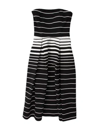 Pre-owned Nicholas Striped Mini Dress In Black