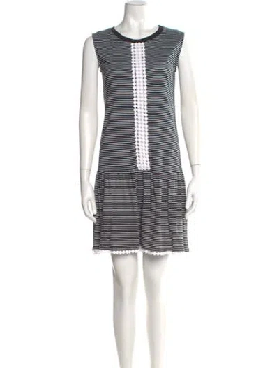 Pre-owned Nicholas Striped Mini Dress In Black