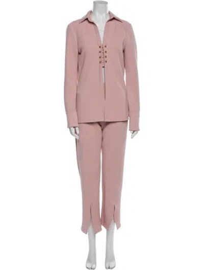 Pre-owned Nicholas Studded Accents Pant Set In Pink