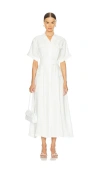 Nicholas Sunni Belted Utility Shirt Dress In Ivory