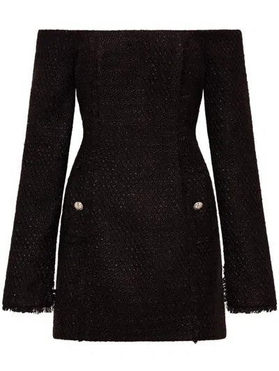 Nicholas Sunny Tweed Dress In Black