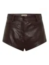 Nicholas Tala Faux-leather Shorts In Brown