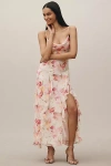 Nicholas The Label Kamila Ruffle Cowl Silk Gown In White
