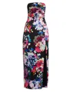 NICHOLAS THE LABEL WOMEN'S ANJA FLORAL STRAPLESS BELTED MIDI-DRESS