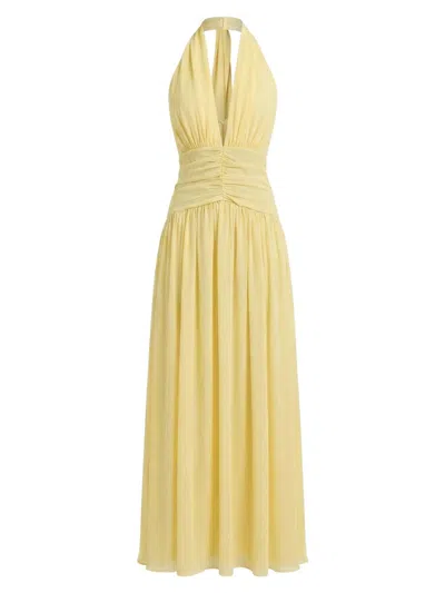 Nicholas The Label Women's Arella Pleated Scarf-detail Georgette Maxi Dress In Multi