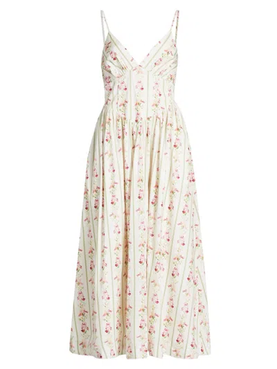 Nicholas The Label Women's Becker Floral Princess Waist Midi-dress