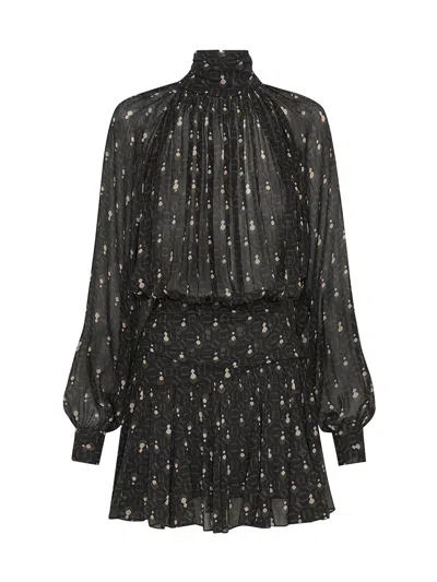 Nicholas The Label Women's Cecile Godet Minidress In Opal Geo Black