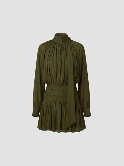 Nicholas The Label Women's Courtney Tieneck Mini Dress In Green