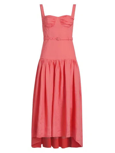Nicholas The Label Women's Drenica Linen Bustier Midi-dress In Orange