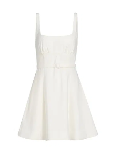 Nicholas The Label Women's Eleni Sleeveless Linen-blend Fit & Flare Minidress In White