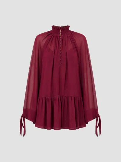 Nicholas The Label Women's Eliza Scarf-detail Mini Swing Dress In Metallic