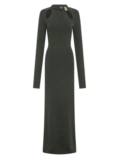 Nicholas The Label Women's Ellie Cut-out Ribbed Maxi Dress In Green
