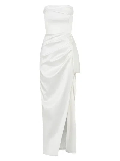 Nicholas The Label Women's Erelyn Strapless Side-sash Gown In White