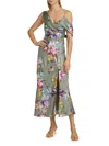 Nicholas The Label Women's Finley Floral Asymmetric Maxi Dress In Seagrass Antique Floral
