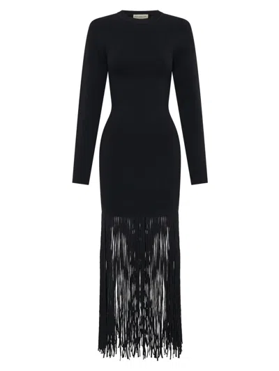 Nicholas The Label Women's Fiorella Fringe-trimmed Bodycon Dress In Black