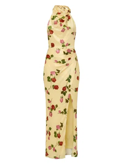 Nicholas The Label Women's Galilea Halterneck Floral A-line Gown In Multi