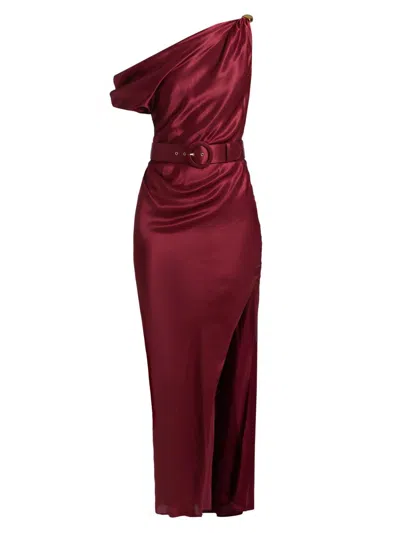 Nicholas The Label Women's Halle Off-the-shoulder Maxi Dress In Burgundy