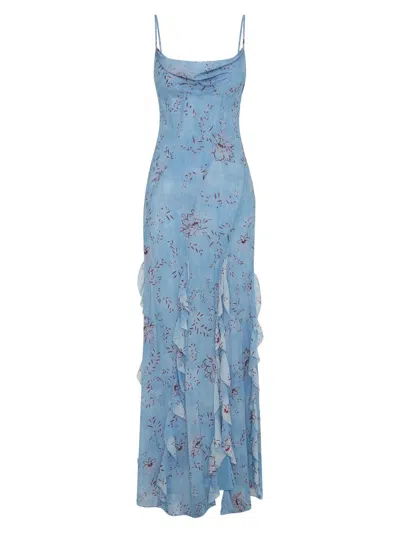 Nicholas The Label Women's Kamila Ruffle Cowlneck Gown