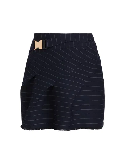 Nicholas The Label Women's Kay Pinstriped Miniskirt In Blue