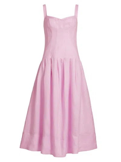 Nicholas The Label Women's Makenna Corset Midi-dress In Pink