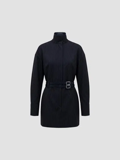 Nicholas The Label Women's Mara Funnel Neck Mini Dress In Black