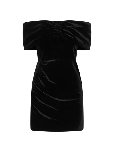 Nicholas The Label Women's Maria Off-the-shoulder Velvet Minidress In Black