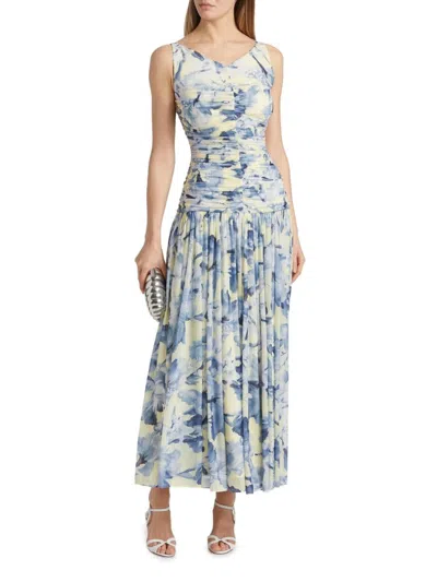 Nicholas The Label Women's Melia Floral Ruched Midi-dress In Multi