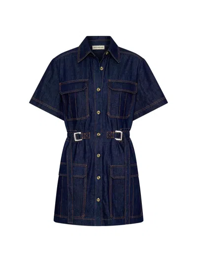 Nicholas The Label Women's Rianne Cotton Denim Mini-shirtdress In Blue