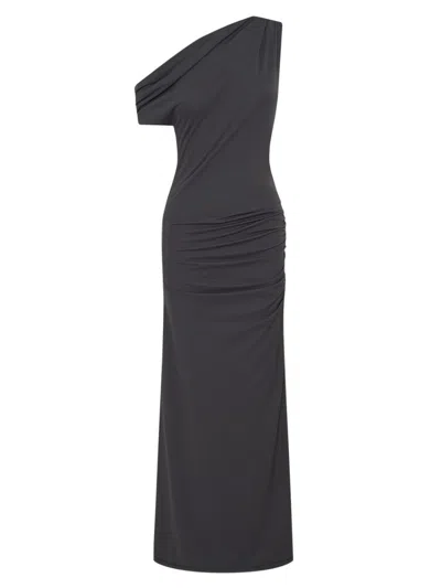Nicholas The Label Women's Selma Ruched One-shoulder Gown In Black