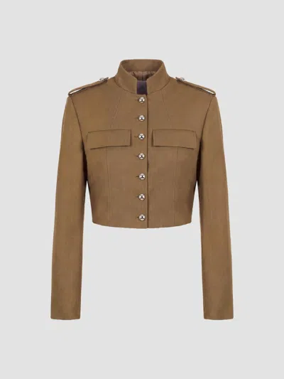 Nicholas The Label Women's Tamsin Cropped Military Jacket In Sahara