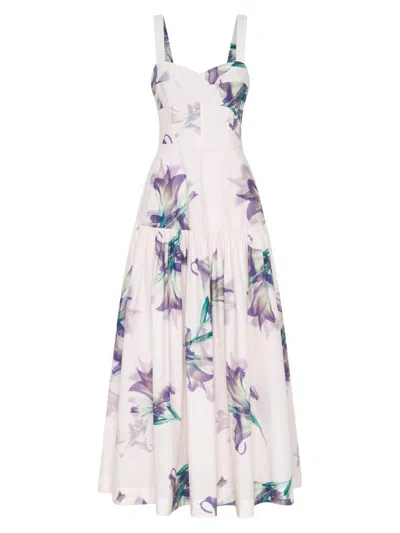 Nicholas The Label Women's Valeria Floral Linen-blend A-line Midi-dress In Multi