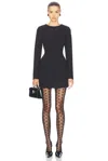 Nicholas Thessaly Hourglass Long Sleeve Mini Dress In Black