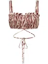 Nicholas Tracy Sleeveless Silk Cropped Top In Neutrals