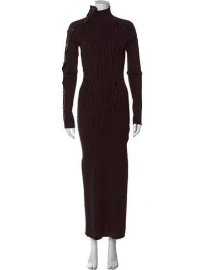 Pre-owned Nicholas Turtleneck Long Dress W/ Tags In Brown