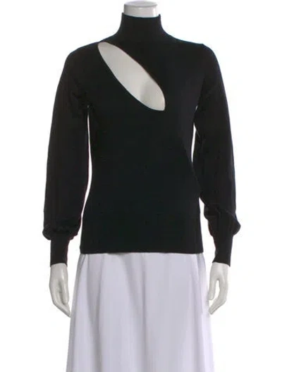 Pre-owned Nicholas Turtleneck Long Sleeve Top In Black
