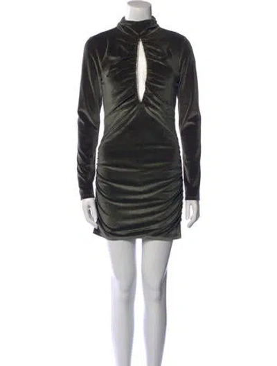 Pre-owned Nicholas Turtleneck Mini Dress In Green
