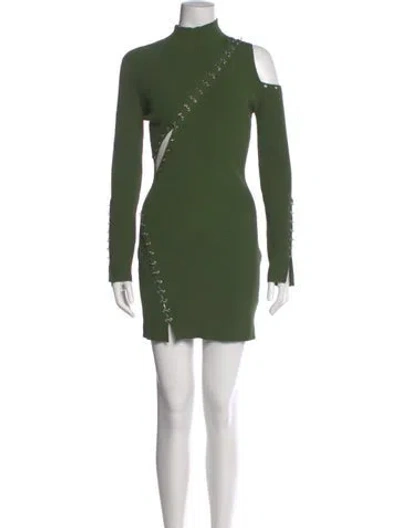 Pre-owned Nicholas Turtleneck Mini Dress W/ Tags In Green