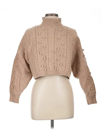 Pre-owned Nicholas Turtleneck Sweater In Tan