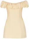 Nicholas Uma Puff Off Shoulder Mini Dress In 黄色