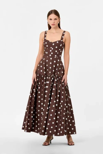 Nicholas Valeria Dress In Brown