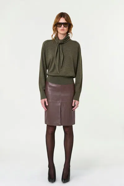 Nicholas Veda Tie Neck Sweater In Green