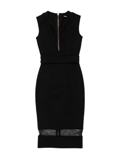 Pre-owned Nicholas V-neck Knee-length Dress In Blue