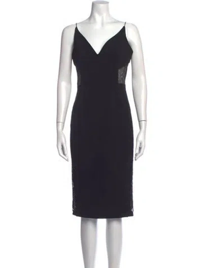 Pre-owned Nicholas V-neck Knee-length Dress In Blue