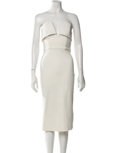Pre-owned Nicholas V-neck Knee-length Dress In Pink